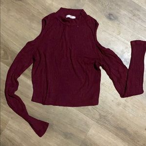 Ribbed long sleeve crop